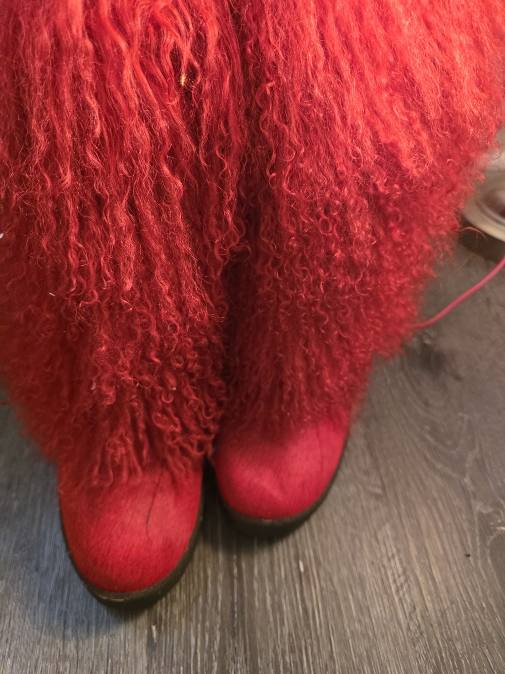 BearPaw Red Furry  Boots - Picture 4 of 6